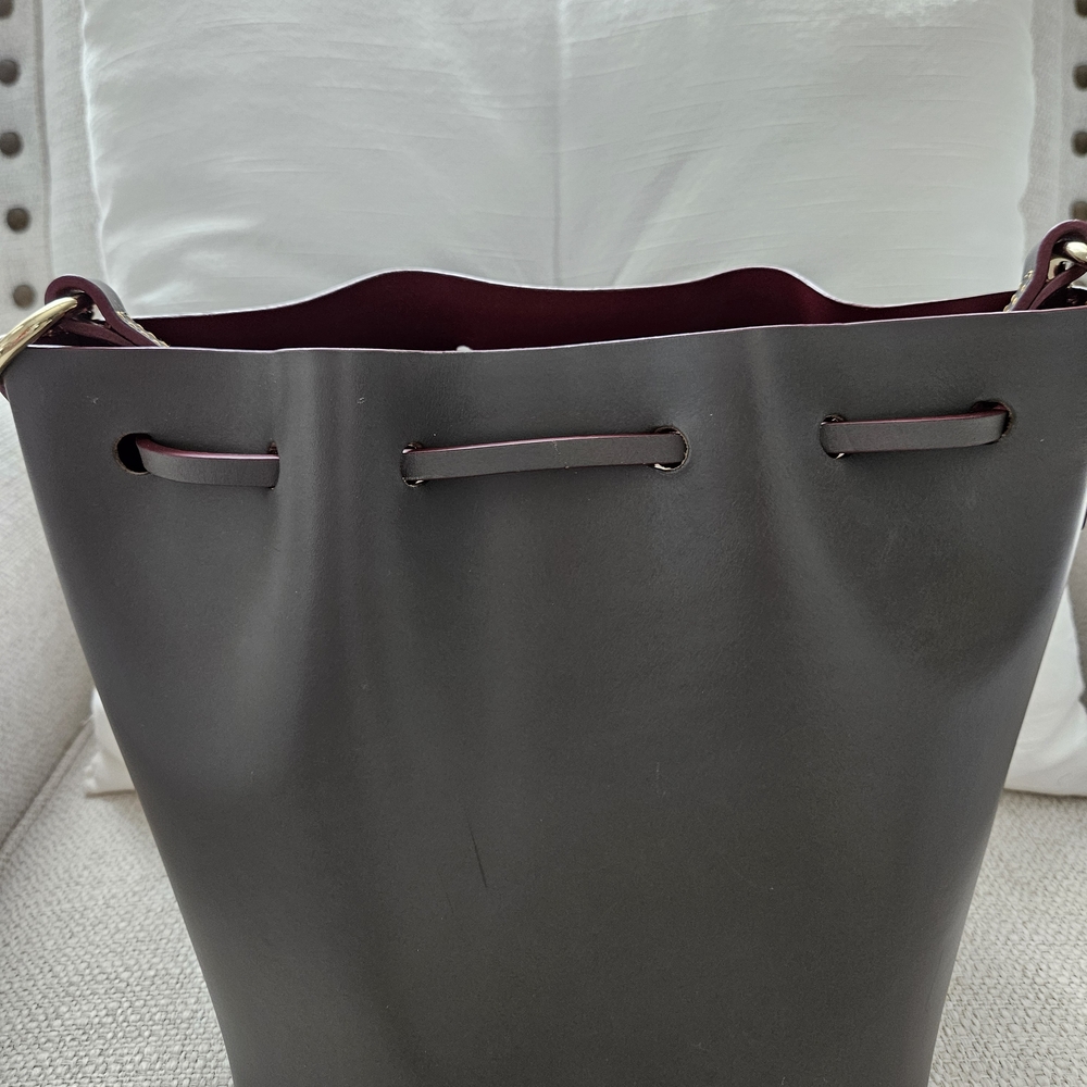Dooney & Bourke Grey and Burgundy Women's Bag And Wallet - Picture 4 of 15